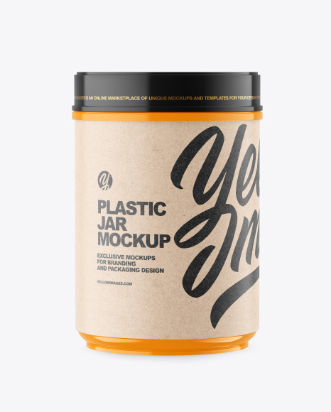 Glossy Plastic Jar Mockup PSD #2