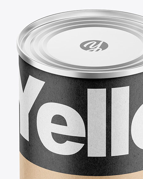 Tin Can with Kraft Finish Mockup PSD #2