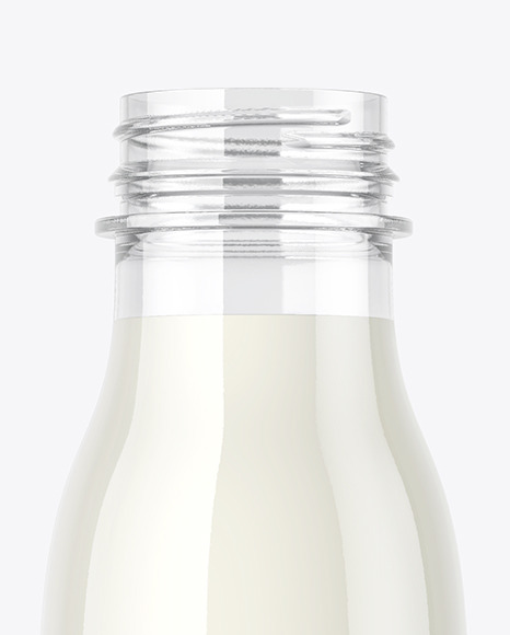 Clear Plastic Milk Bottle Mockup PSD #1