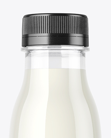 Clear Plastic Milk Bottle Mockup PSD #6