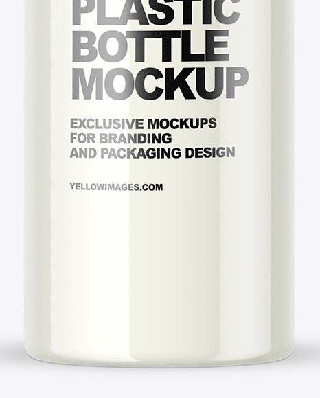 Clear Plastic Milk Bottle Mockup PSD #7