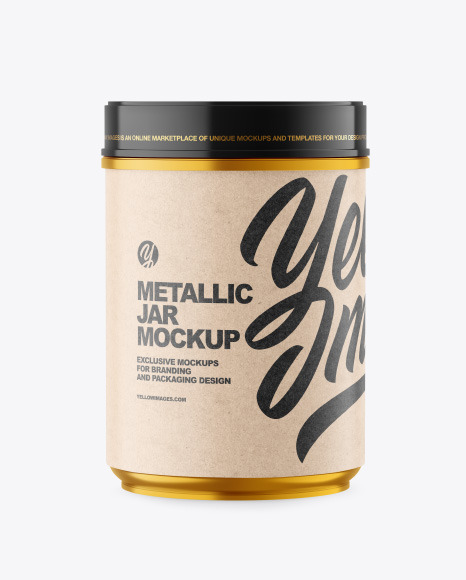 Metallic Plastic Jar Mockup PSD #3