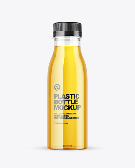 Download Clear Plastic Apple Juice Bottle Mockup In Bottle Mockups On Yellow Images Object Mockups