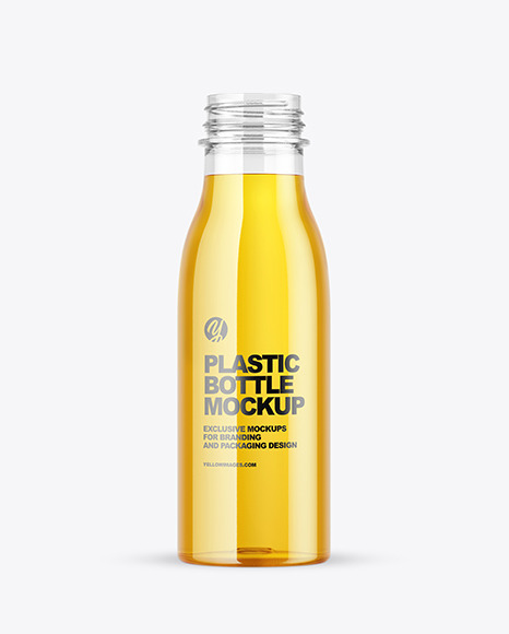 Download Clear Plastic Apple Juice Bottle Mockup In Bottle Mockups On Yellow Images Object Mockups