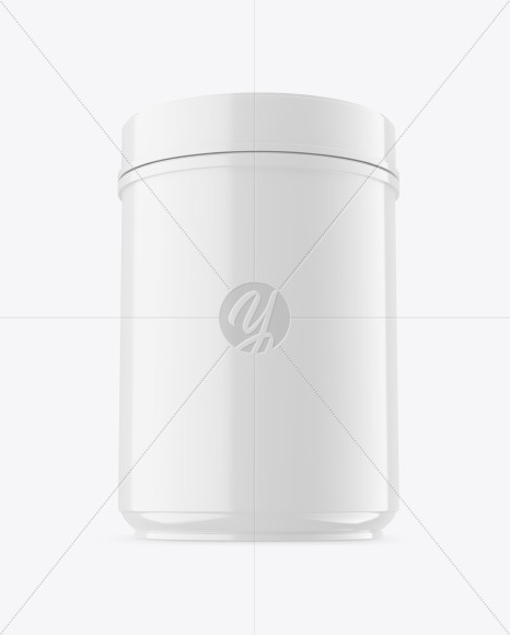 Glossy Plastic Jar Mockup PSD #1