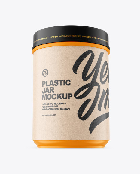 Matte Plastic Jar Mockup PSD #2