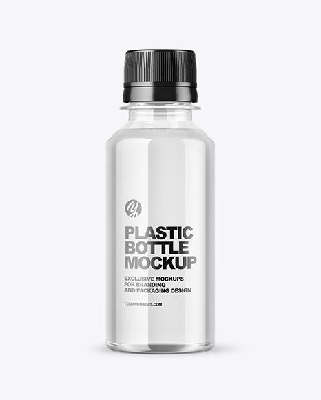 Clear Plastic Water Bottle Mockup
