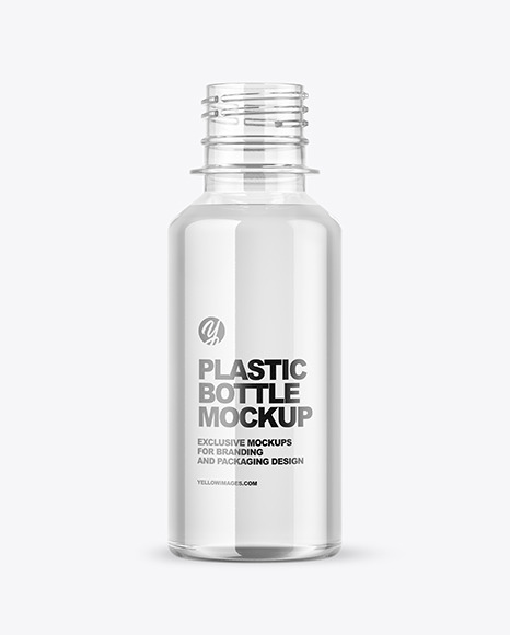 Clear Plastic Water Bottle Mockup PSD #2