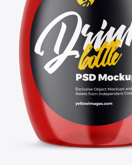 Glass Drink Bottle Mockup PSD #4