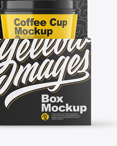 Glossy Coffee Cups in Paper Holder Mockup PSD #4