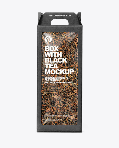 Kraft Box with Tea Mockup