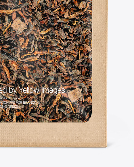 Kraft Box with Tea Mockup PSD #1