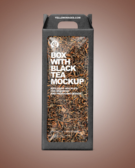 Kraft Box with Tea Mockup PSD #6