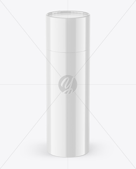 Glossy Paper Tube Mockup PSD #3