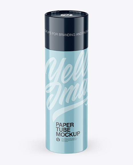 Glossy Paper Tube Mockup
