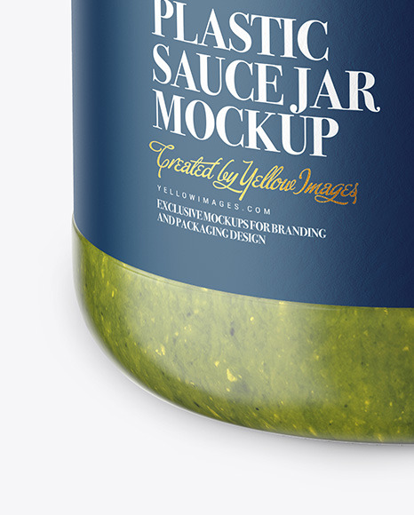 Glass Jar with Pesto Sauce Mockup PSD #6