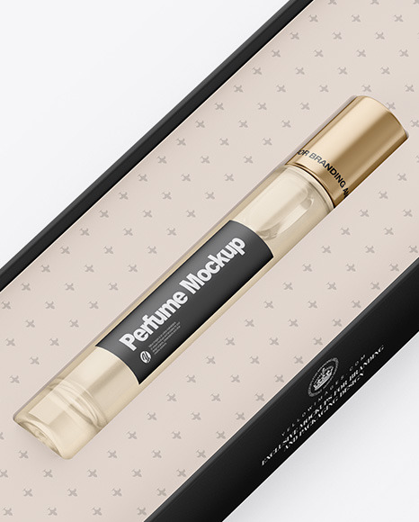 Box With Perfume Mockup PSD #2