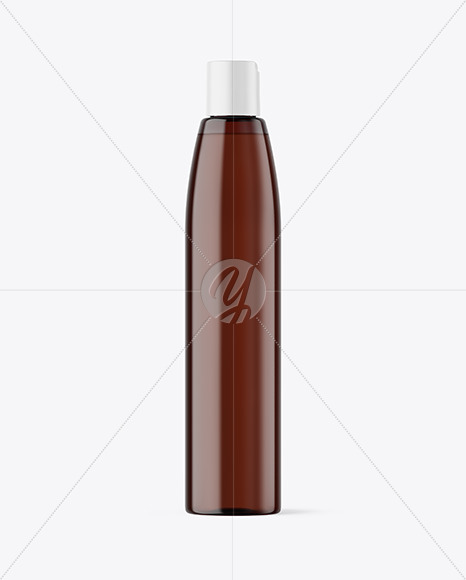 Amber Plastic Bottle Mockup PSD #3