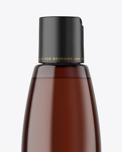 Amber Plastic Bottle Mockup PSD #2