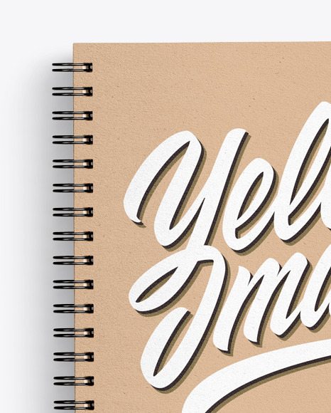 Kraft Notebook With Pen Mockup PSD #2