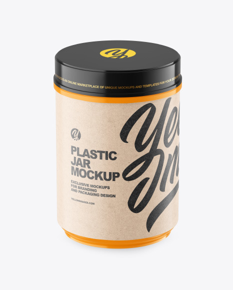 Glossy Plastic Jar Mockup PSD #3