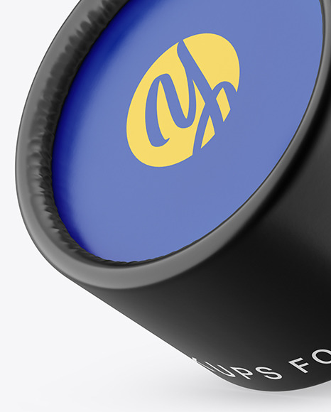 Opened Matte Paper Tube Mockup PSD #2