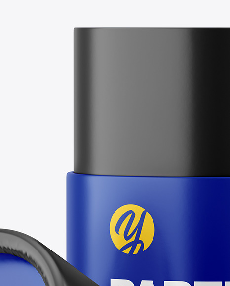 Opened Matte Paper Tube Mockup PSD #1