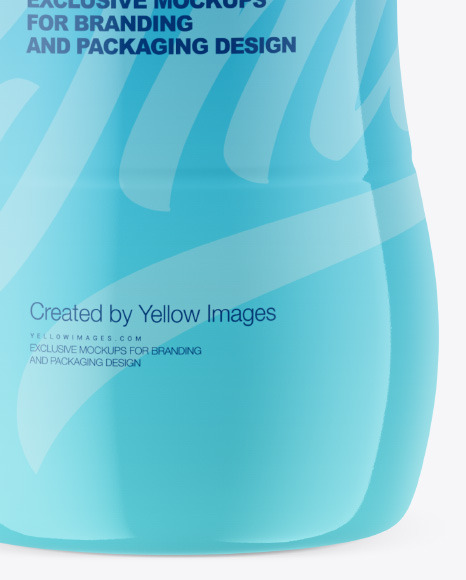 200 ml Glossy Plastic Bottle Mockup PSD #1