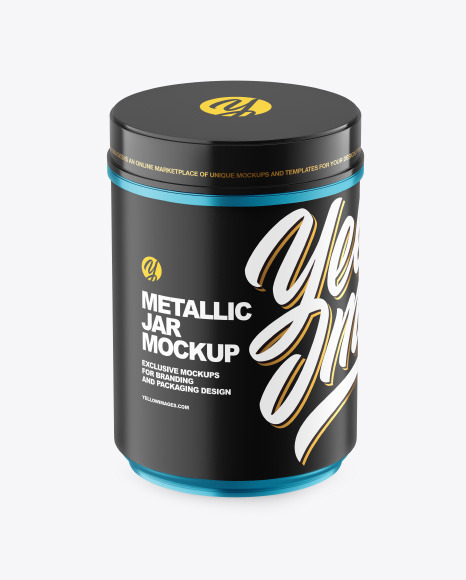 Metallic Plastic Jar Mockup