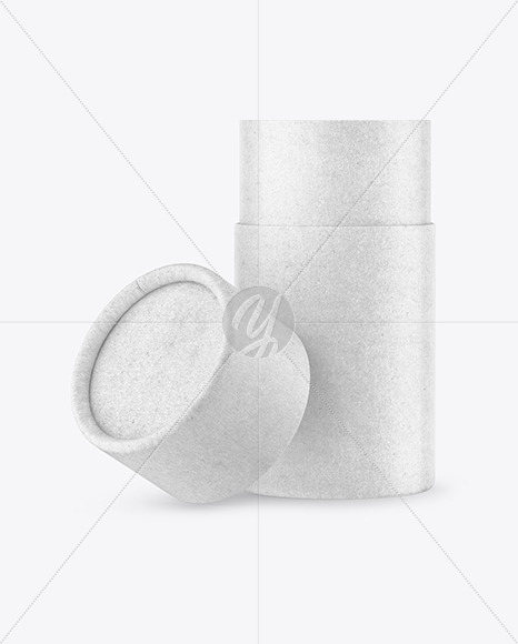 Opened Kraft Paper Tube Mockup PSD #3