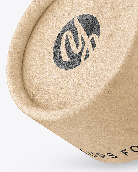 Opened Kraft Paper Tube Mockup PSD #2
