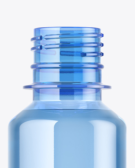 Blue Plastic Water Bottle Mockup PSD #1