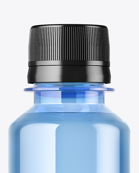 Blue Plastic Water Bottle Mockup PSD #6