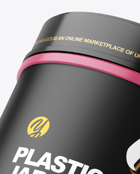 Glossy Plastic Jar Mockup PSD #1