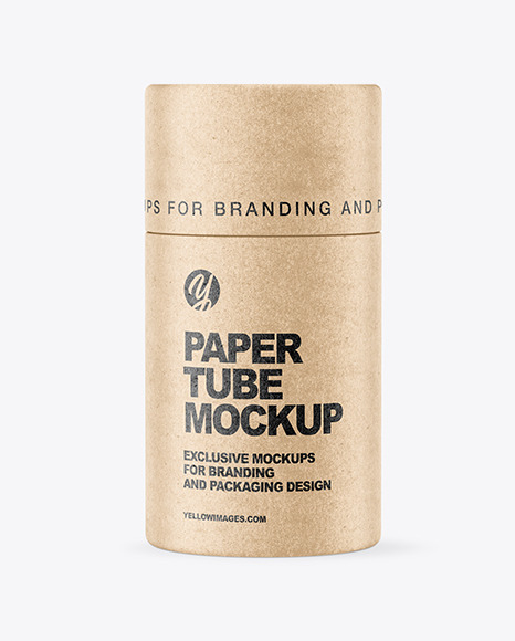 Kraft Paper Tube Mockup
