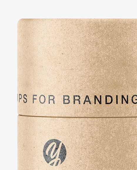 Kraft Paper Tube Mockup PSD #2