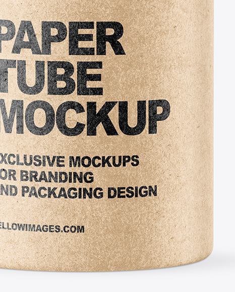 Kraft Paper Tube Mockup PSD #1