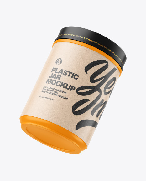 Matte Plastic Jar Mockup PSD #2