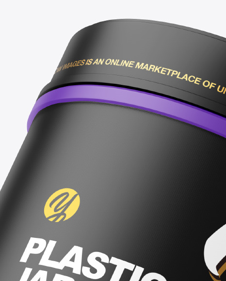 Matte Plastic Jar Mockup PSD #1