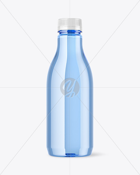 Blue Plastic Water Bottle Mockup PSD #3