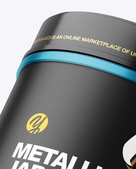 Metallic Plastic Jar Mockup PSD #1