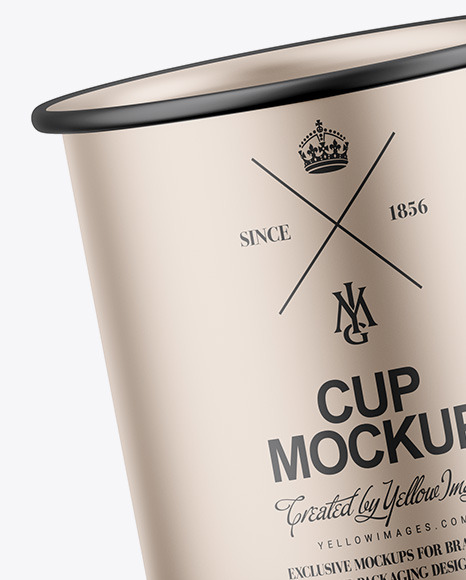 Matte Metallic Cup Mockup PSD #2