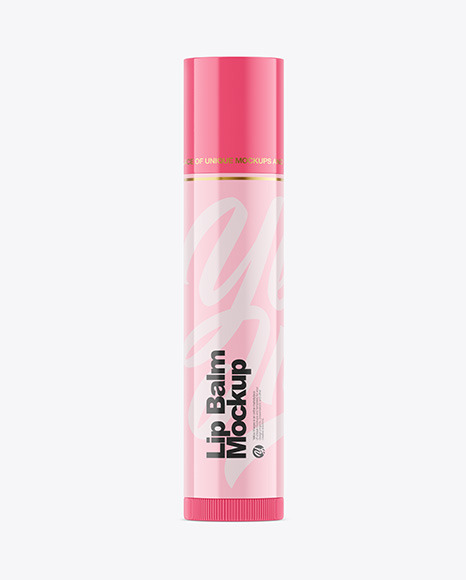 Glossy Lip Balm Tube Mockup PSD #2