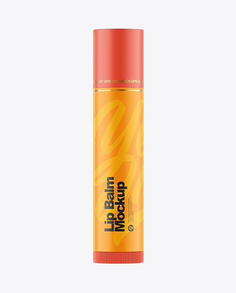 Matte Lip Balm Tube Mockup