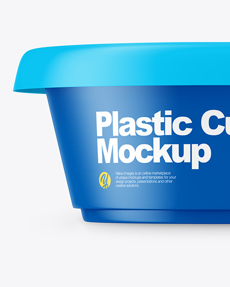 Matte Plastic Food Cup Mockup PSD #1