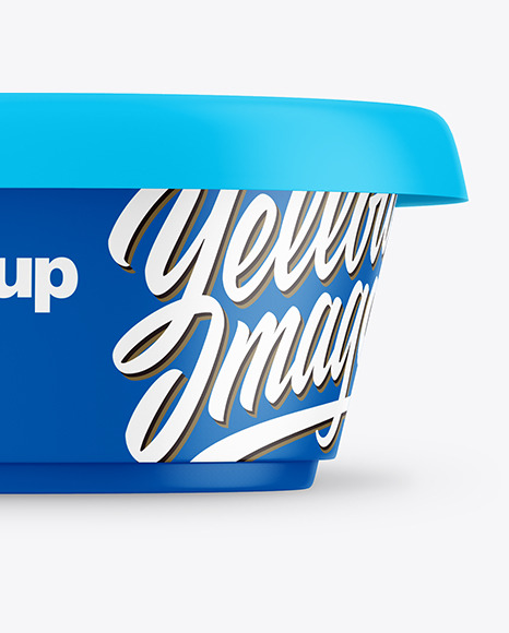 Matte Plastic Food Cup Mockup PSD #6
