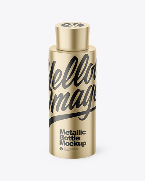 Metallic Cosmetic Bottle Mockup