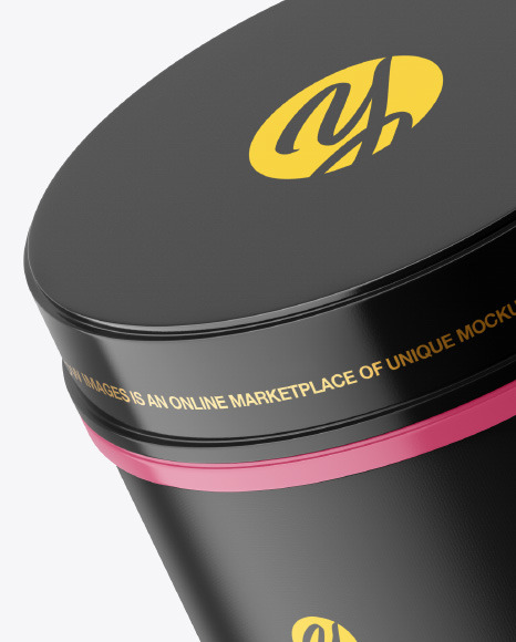 Glossy Plastic Jar Mockup PSD #4