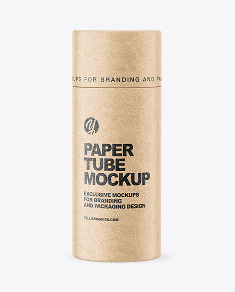 Kraft Paper Tube Mockup
