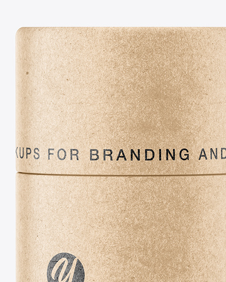 Kraft Paper Tube Mockup PSD #2